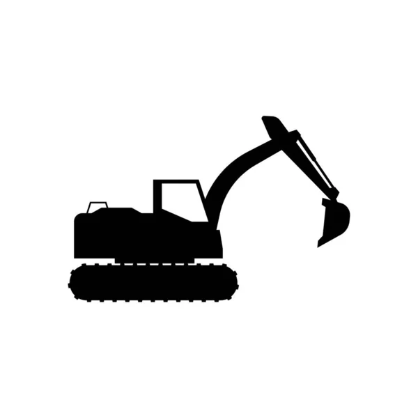 Excavator Icon Design Template Vector Isolated Illustration — Stock Vector