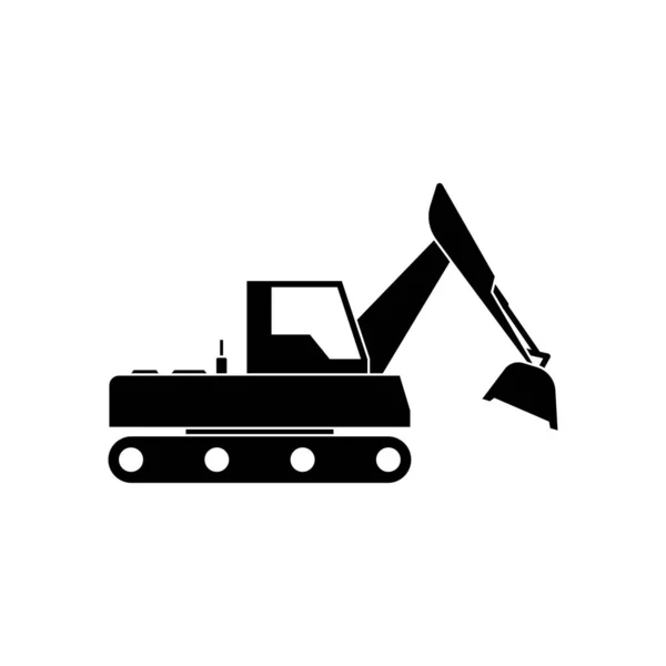 Excavator Icon Design Template Vector Isolated Illustration — Stock Vector