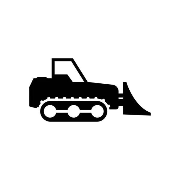 Illustrazione Isolata Vettoriale Modello Icona Design Bulldozer — Vettoriale Stock