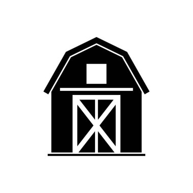 Barn siluet simgesi tasarım şablonu izole edildi