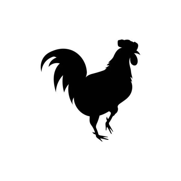 Chicken Silhouette Icon Design Template Vector Isolated — Stock Vector