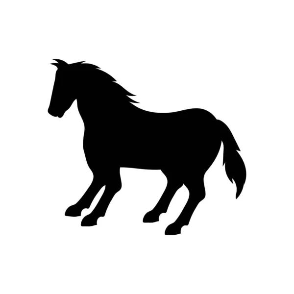 Hest Silhuet Ikon Design Skabelon Vektor Isoleret – Stock-vektor