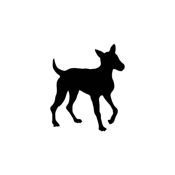 Hund Silhouette Icon Design Template Vektor Isoliert — Stockvektor