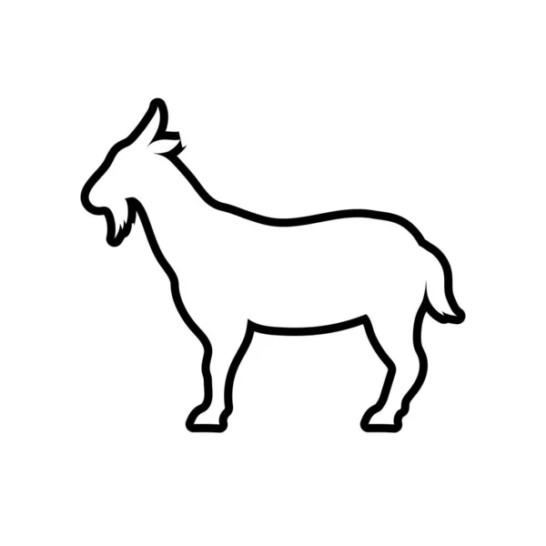 Goat Outline Icon Design Template Vector Isolated — Stock Vector