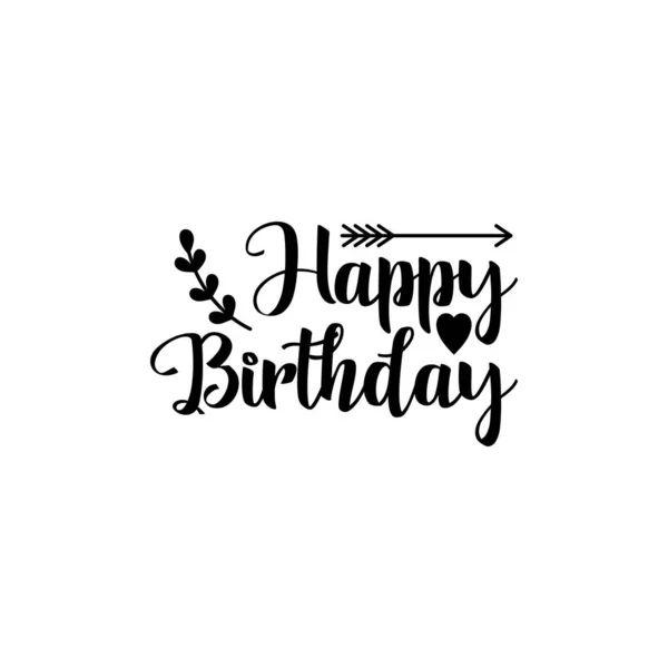 Herzlichen Glückwunsch Zum Geburtstag Zitat Schrift Typografie Illustration — Stockvektor