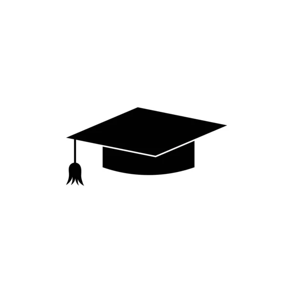 Graduation Cap Pictogram Ontwerp Sjabloon Vector Geïsoleerd — Stockvector