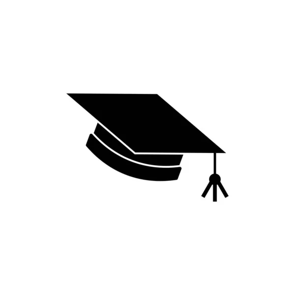 Graduation Cap Pictogram Ontwerp Sjabloon Vector Geïsoleerd — Stockvector