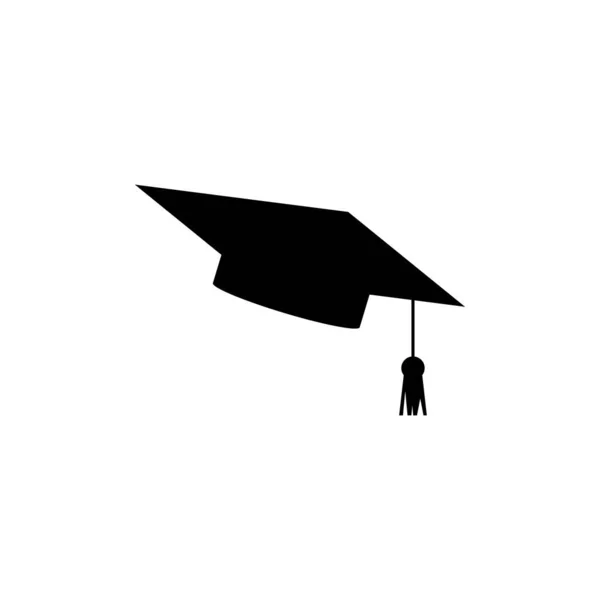 Graduation Cap Pictogram Ontwerp Sjabloon Vector Geïsoleerd — Stockvector