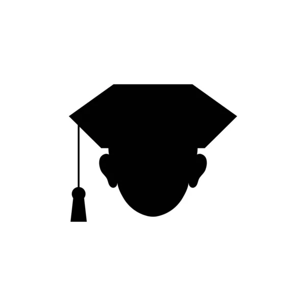 Ikona Czapki Graduation Design Wektor Izolowany — Wektor stockowy