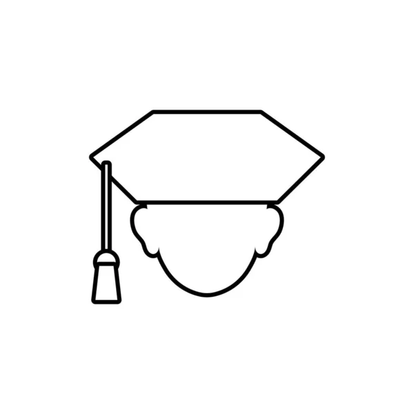 Graduación Tapa Icono Diseño Plantilla Vector Aislado — Vector de stock