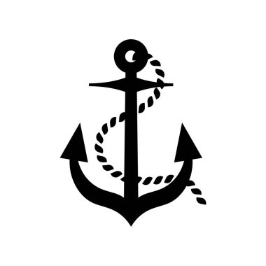 Anchor ip ikonu tasarım şablonu izole edilmiş vektör çizimi