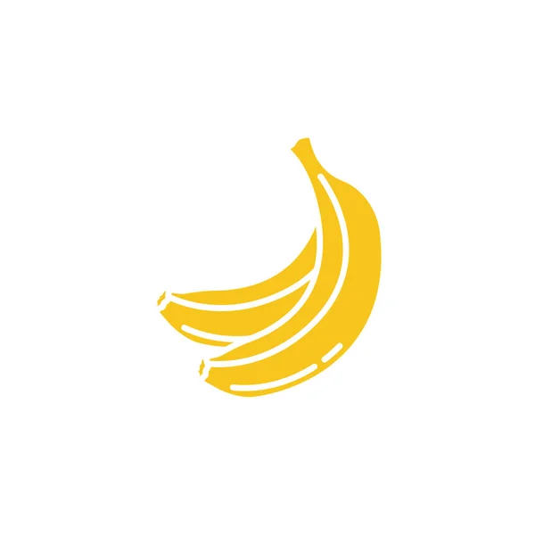 Banán Ikon Design Sablon Vektor Elszigetelt Illusztráció — Stock Vector