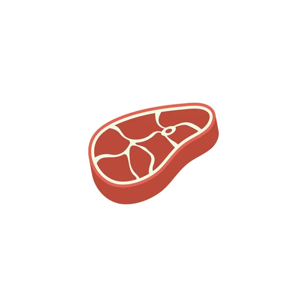 Ícone Carne Desenho Modelo Vetor Isolado Ilustração —  Vetores de Stock