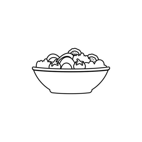 Modèle Conception Icône Salade Illustration Vectorielle Isolée — Image vectorielle