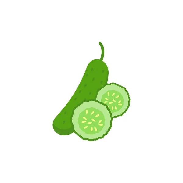 Plantilla Diseño Icono Pepino Vector Ilustración Aislada — Archivo Imágenes Vectoriales