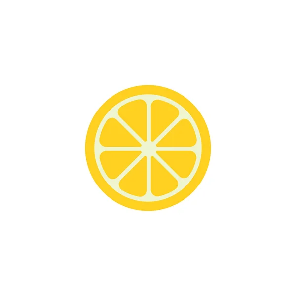 Zitronenscheibe Icon Design Template Vektor Isolierte Illustration — Stockvektor