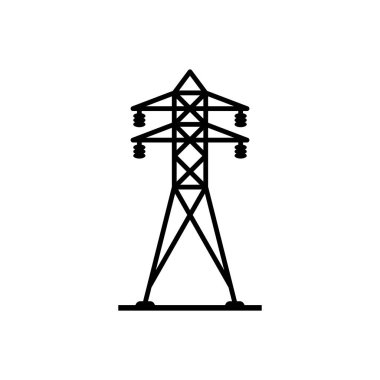 Aktarım kulesi tasarım şablonu izole edilmiş vektör çizimi