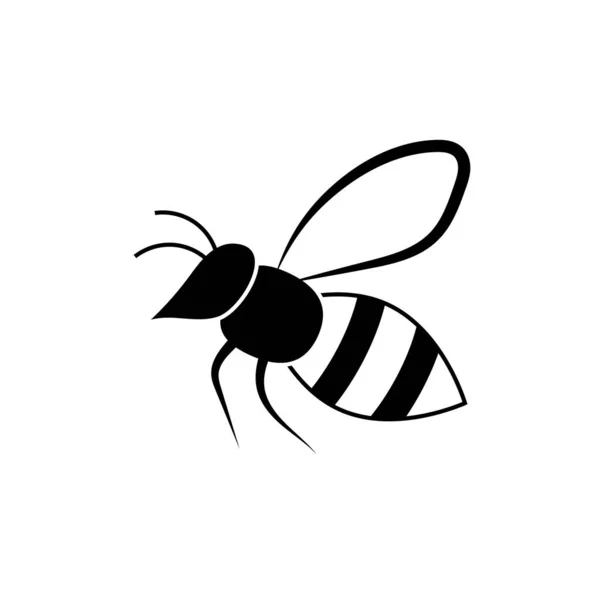 Icono Abeja Plantilla Diseño Vector Ilustración Aislada — Vector de stock