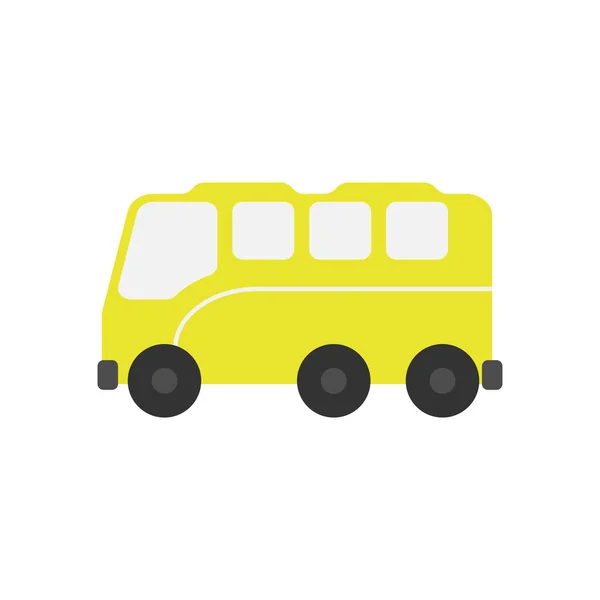 School Bus Transportation Vehicle Clipart Illustration Icon Design Template — Stock Vector