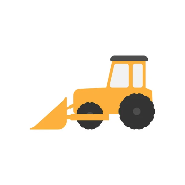 Bullldozer Vehicle Clipart Illustration Icon Design Template — Stock Vector