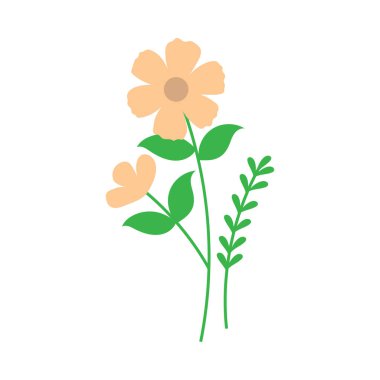 Çiçek simgesi tasarım şablonu ilülasyon vektörü