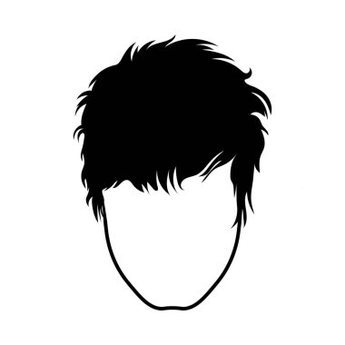 Erkek saç simgesi tasarım şablonu ilülasyon vektörü