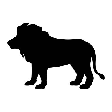 Aslan simgesi tasarımı ilüstrasyon şablonu vektörü