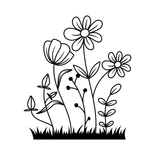 Flower Outline Icon Design Template Ilustration Vector — 스톡 벡터