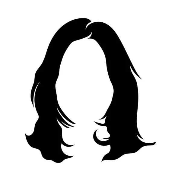 Woman Hair Icon Design Template Ilustration Vector — Vetor de Stock
