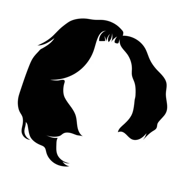 Woman Hair Icon Design Template Ilustration Vector — Vetor de Stock