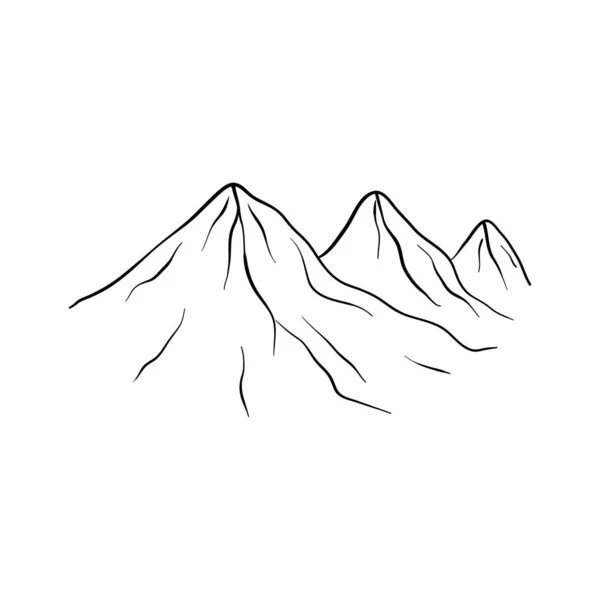 Mountain Outline Icon Design Ilustration Template Vector — Vector de stock