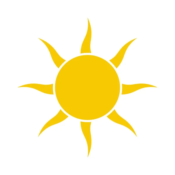 Güneş Simgesi Tasarımı Ilüstrasyon Şablonu Vektörü — Stok Vektör