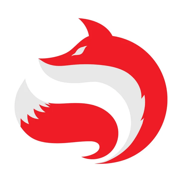 Fox Icon Design Ilustration Template Vector —  Vetores de Stock