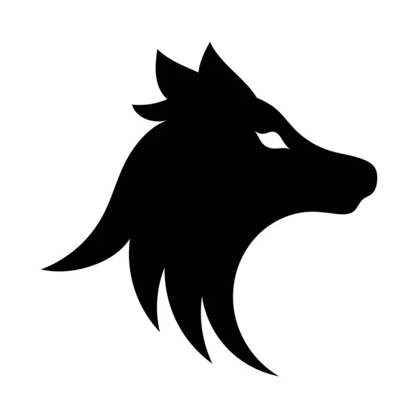 Wolf Head Icon Design Ilustration Template Vector — стоковый вектор