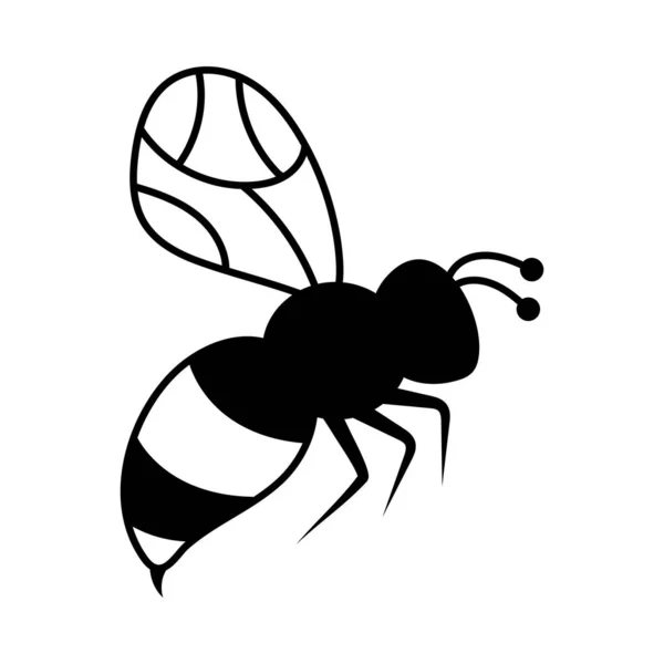 Bee Outline Icon Design Ilustration Template Vector — Vetor de Stock