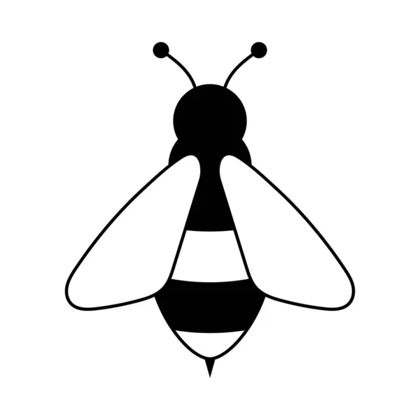 Bee Outline Icon Design Ilustration Template Vector —  Vetores de Stock