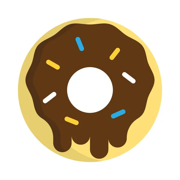 Modèle Dessin Icône Donut Illustration Vectorielle — Image vectorielle