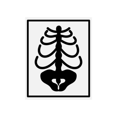 x ışını simgesi tasarımı vektör çizimi