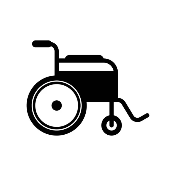 Tekerlekli Sandalye Ikonu Tasarımı Vektör Çizimi — Stok Vektör