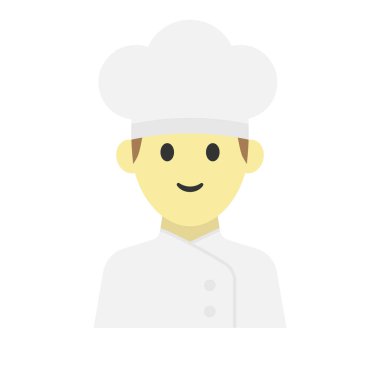 Şef simge tasarımı şablon vektör çizimi