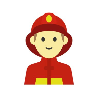 İtfaiyeci simgesi tasarımı vektör çizimi