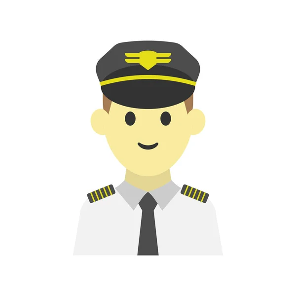 Icono Piloto Diseño Plantilla Vector Ilustración — Vector de stock