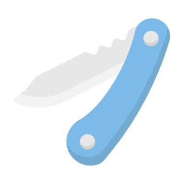 Cep Bıçağı simgesi tasarım şablonu çizimi