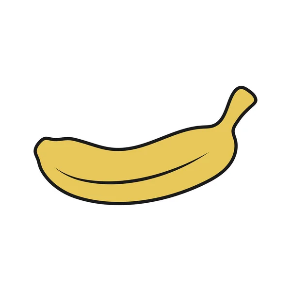 Banán Ikon Design Sablon Vektor Illusztráció — Stock Vector