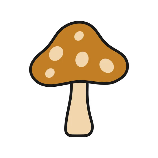 蘑菇图标设计模板矢量插图 — 图库矢量图片