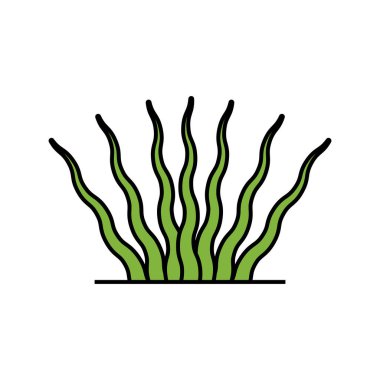 yosun simgesi tasarım şablon çizimi