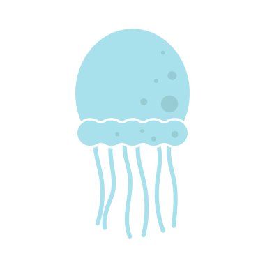 denizanası simgesi tasarım şablonu çizimi