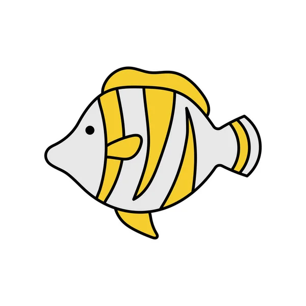 Illustrazione Vettoriale Modello Icona Pesce Farfalla — Vettoriale Stock