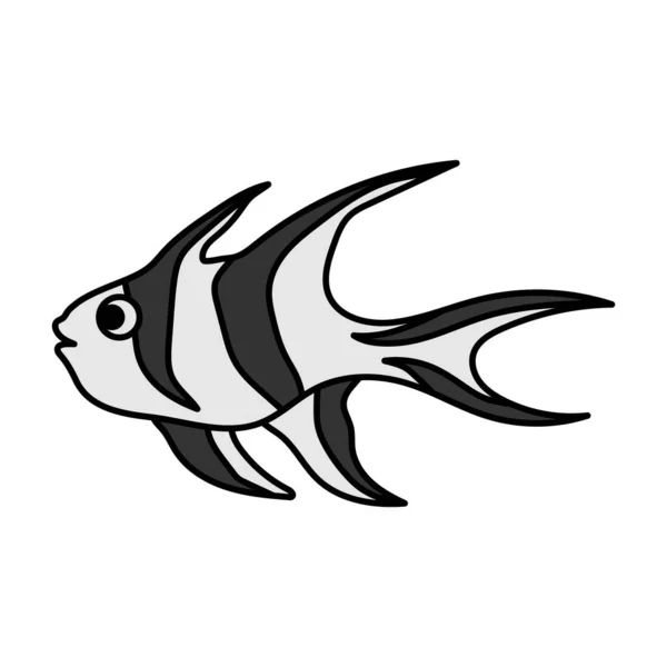 Banggai Cardinalfish Icon Design Vorlage Vektor Illustration — Stockvektor