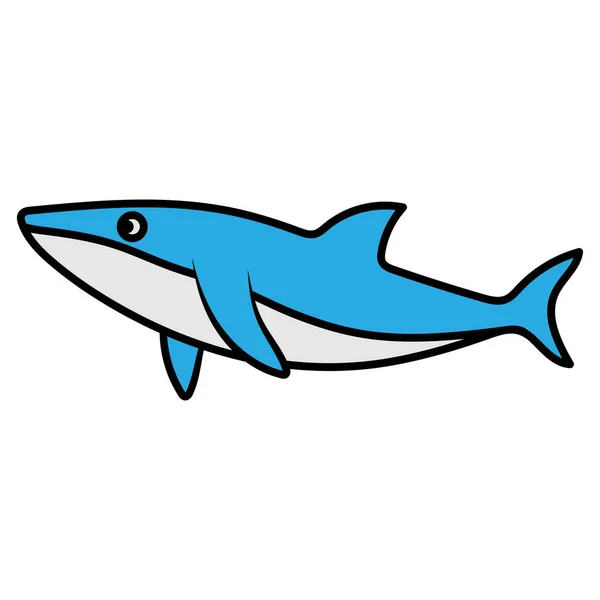 Köpekbalığı Ikonu Tasarım Şablonu Vektör Çizimi — Stok Vektör